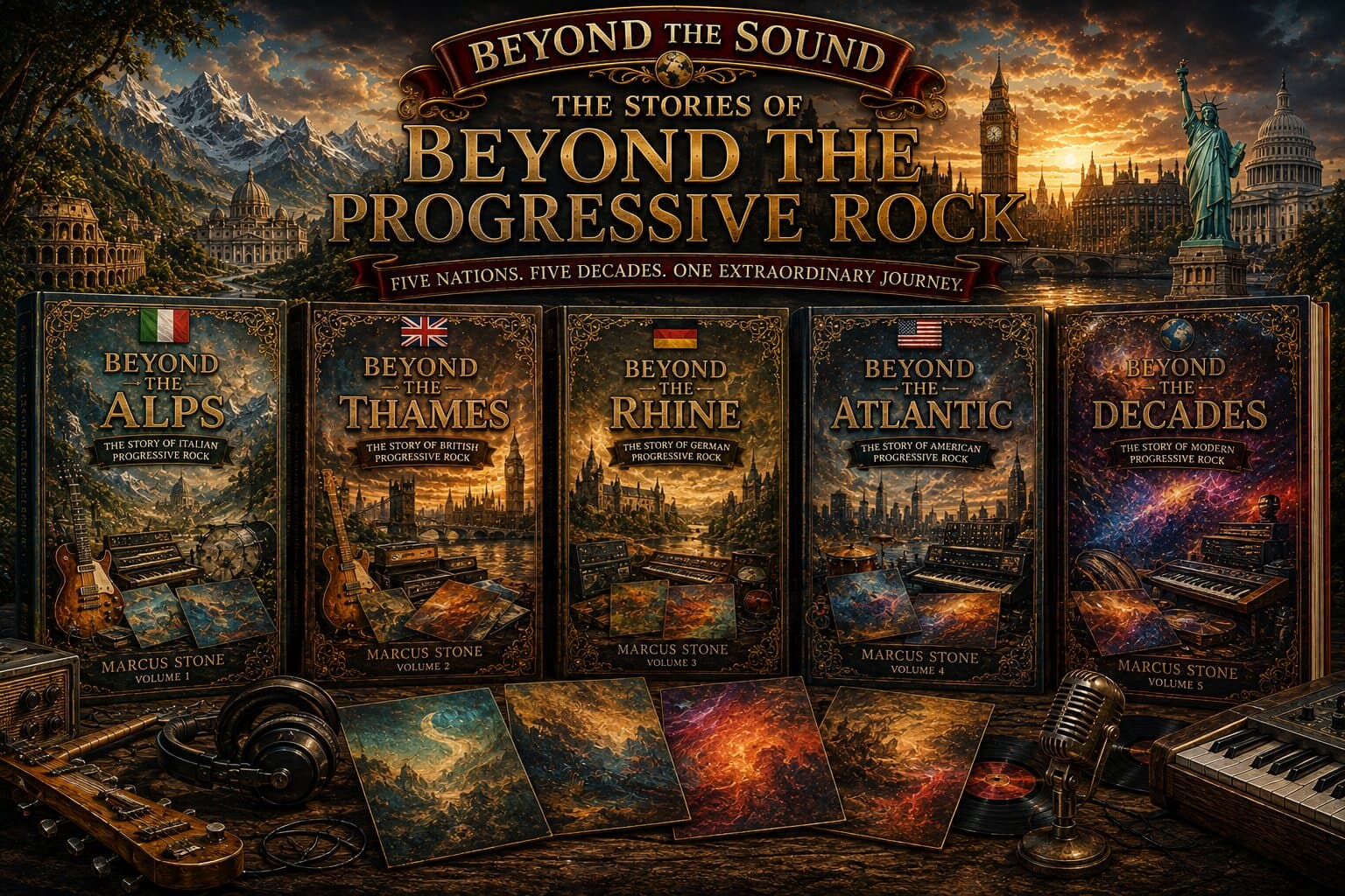 Beyond the Sound — the complete five-volume progressive rock series by Marcus Stone: Italy, Britain, Germany, America and the modern era