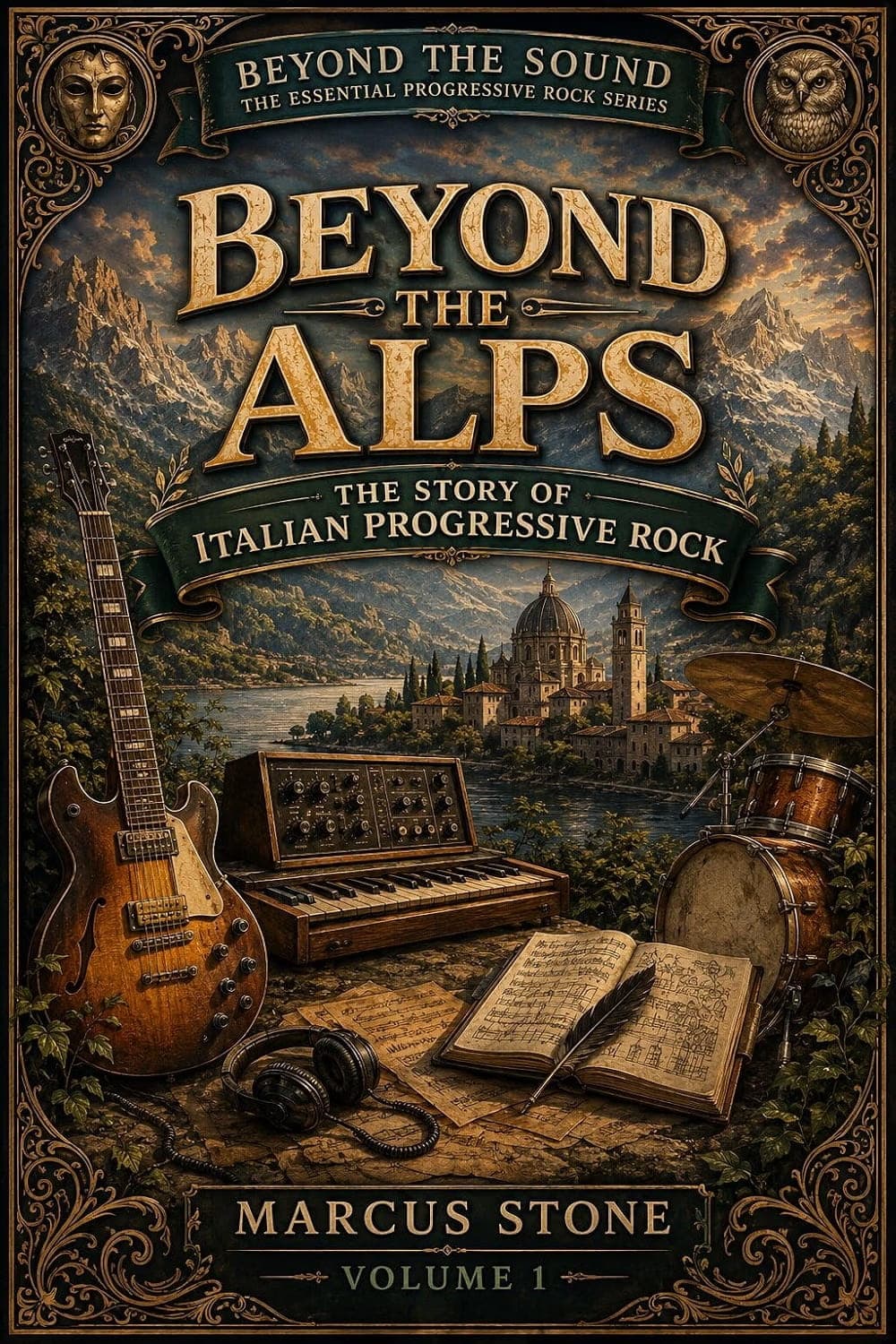 Beyond the Alps: The Story of Italian Progressive Rock by Marcus Stone — illustrated book cover
