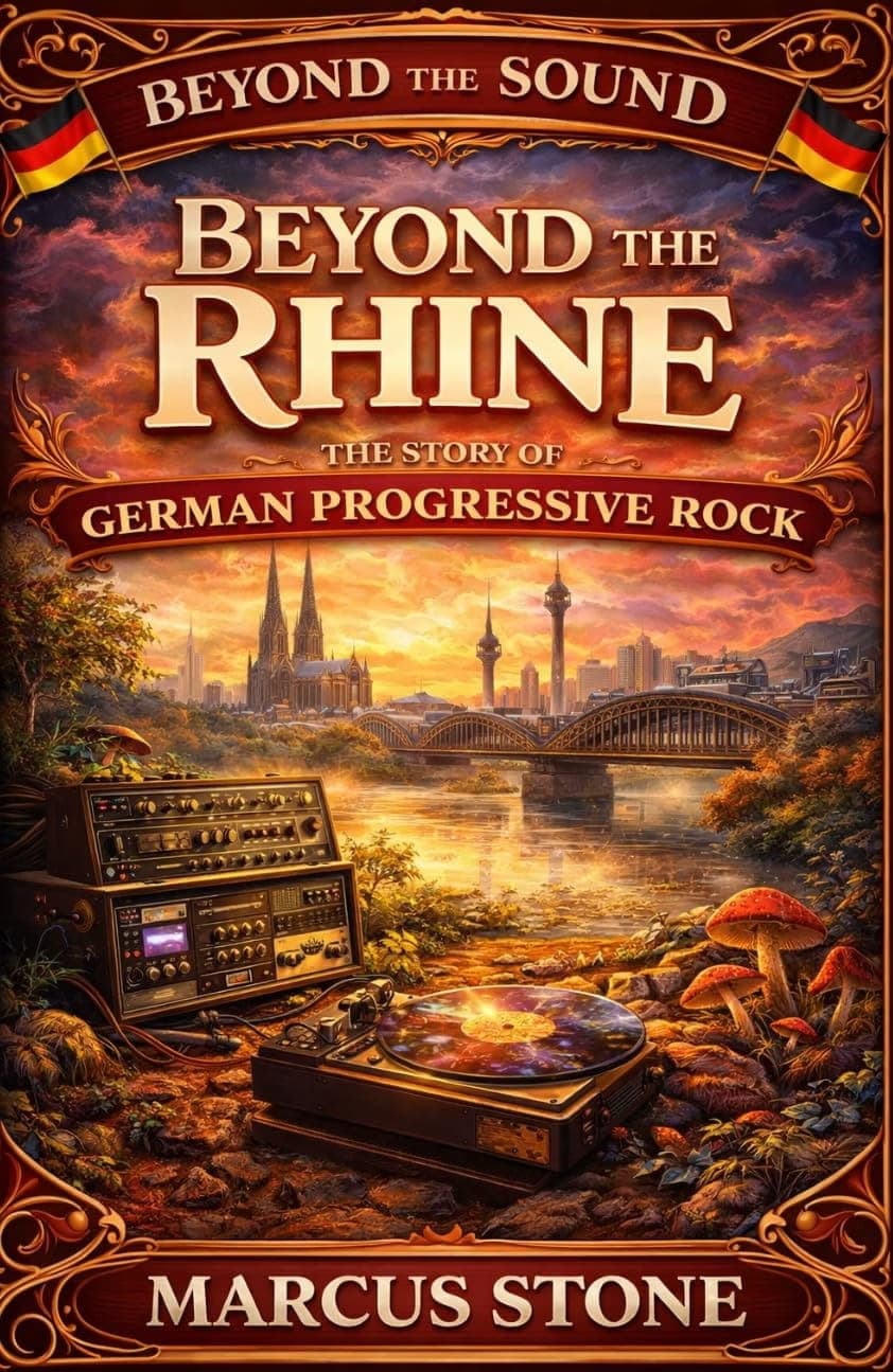 Beyond the Rhine: The Story of German Progressive Rock by Marcus Stone — illustrated book cover