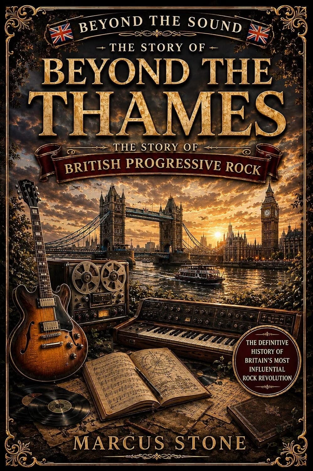 Beyond the Thames: The Story of British Progressive Rock by Marcus Stone — illustrated book cover